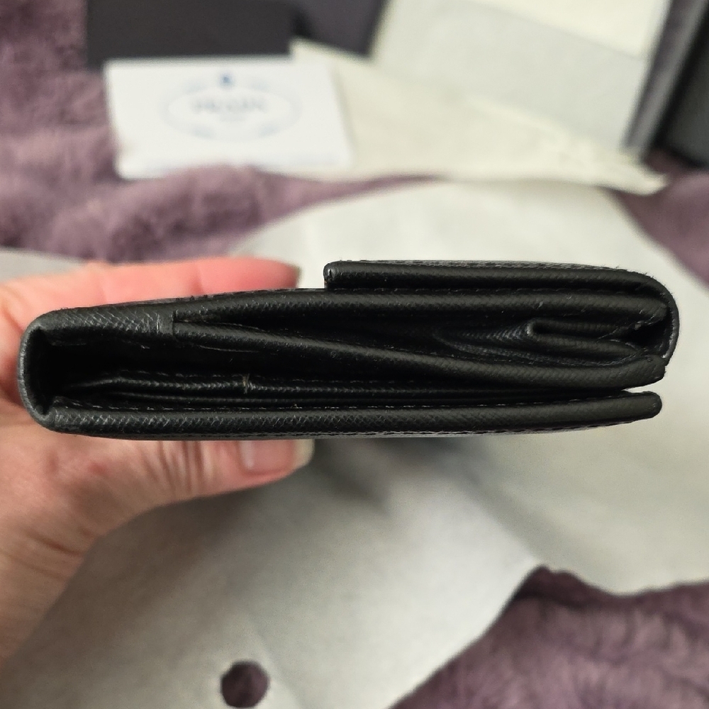 Prada Black Leather Long Wallet - Picture 10 of 11